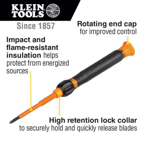 Klein Tools 32584INSR 8-in-1 Insulated Precision Screwdriver Set with Case - Picture 10 of 10
