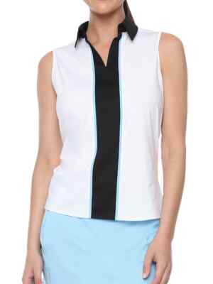 NWT BELYN KEY Chalk Sky Onyx Sandy Sleeveless Golf Shirt XS S M L XL XXL