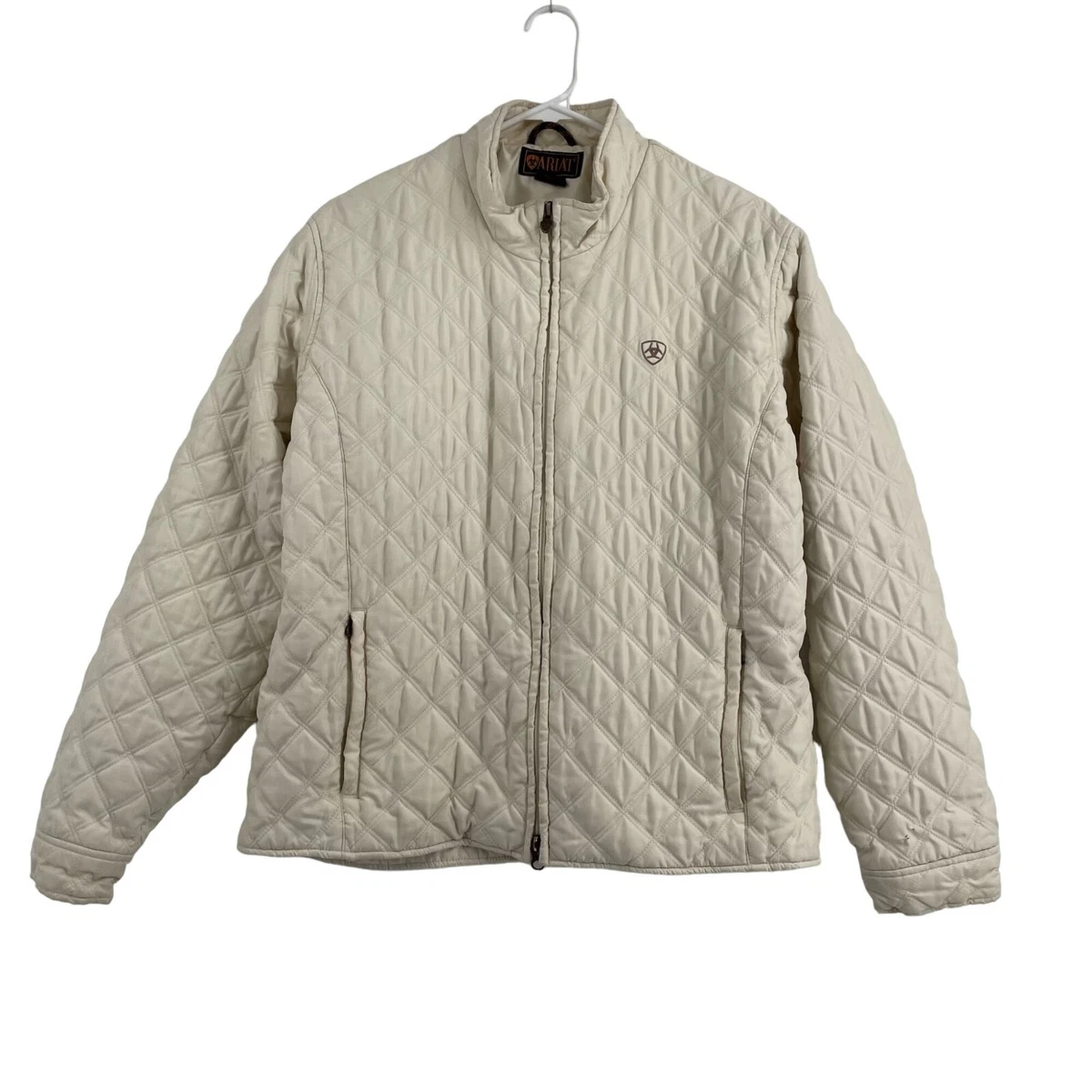 Diamond quilted full zip cheap jacket