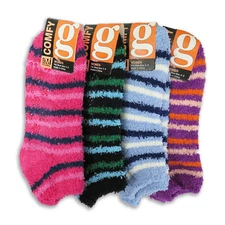 4 or 8 Pairs Cozy Fuzzy Winter Women Socks,Gripper Slippers Socks