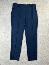 Acne Studios Womens Viscose Navy Blue Pleated Casual Trousers Pants Size S