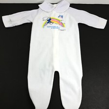 SMURFS VINTAGE 1982 SMURFETTE BABY INFANT OR DOLL One Piece PAJAMAS
