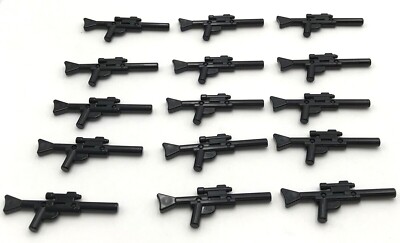 Lego 15 New Black Minifigure Weapons Gun Blasters Long Star Wars