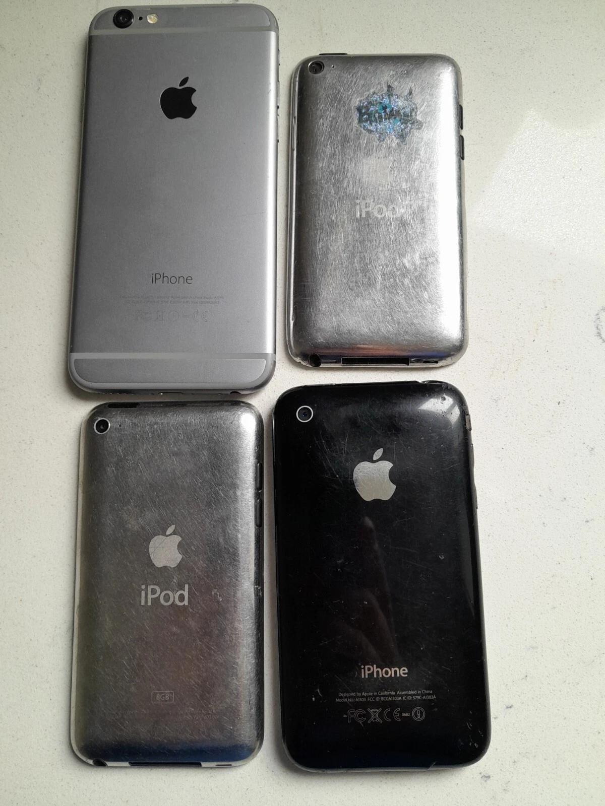 Vintage Lot Of 4 iPhone & iPod Lot As Is For Parts And Repair