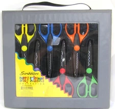 Rainbow Scribblers Sassy Scissors Collection Set of 6 Scrapbook Decorative Cuts
