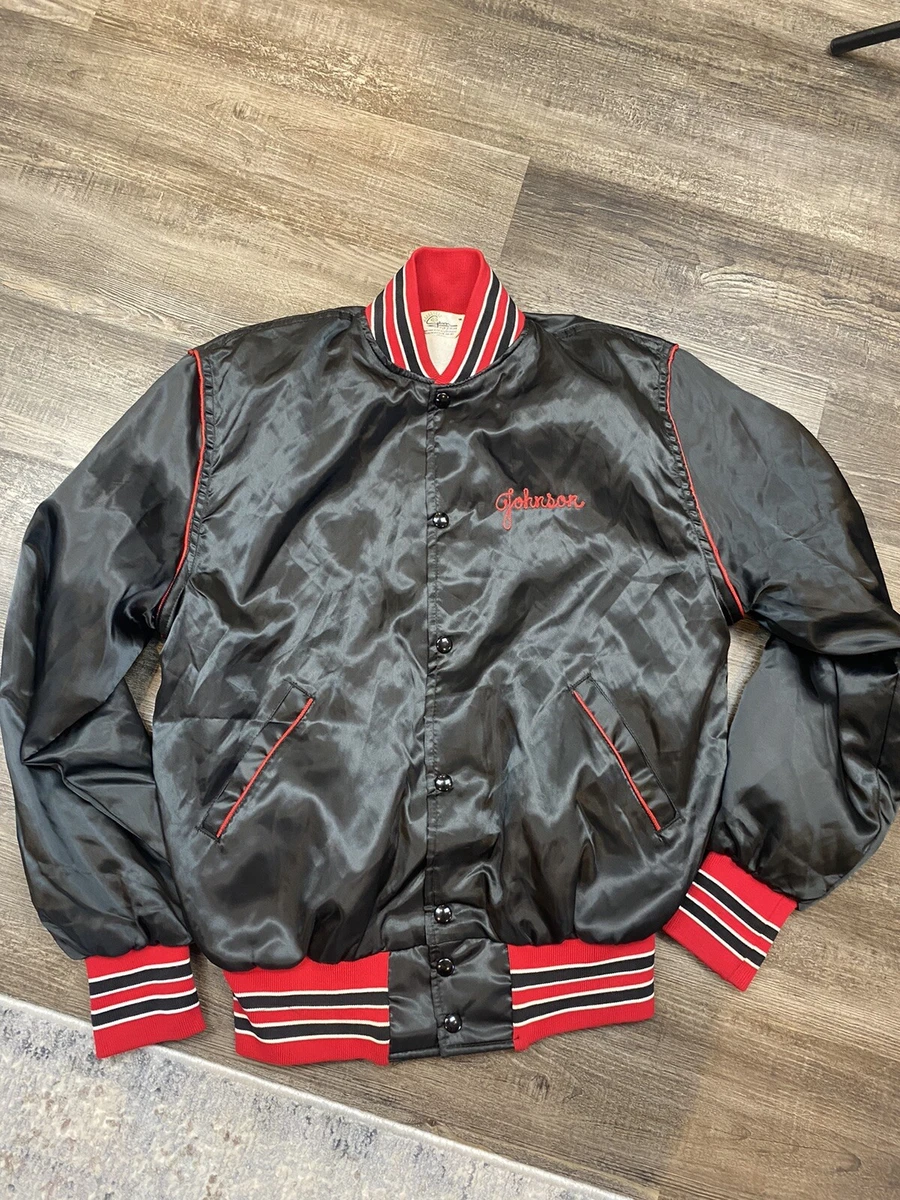 Vintage satin bomber best sale jacket