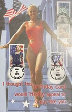 HNLP Hideaki Nakano 4463 Kate Smith 4561 Flag Patriotic Greeting Card 