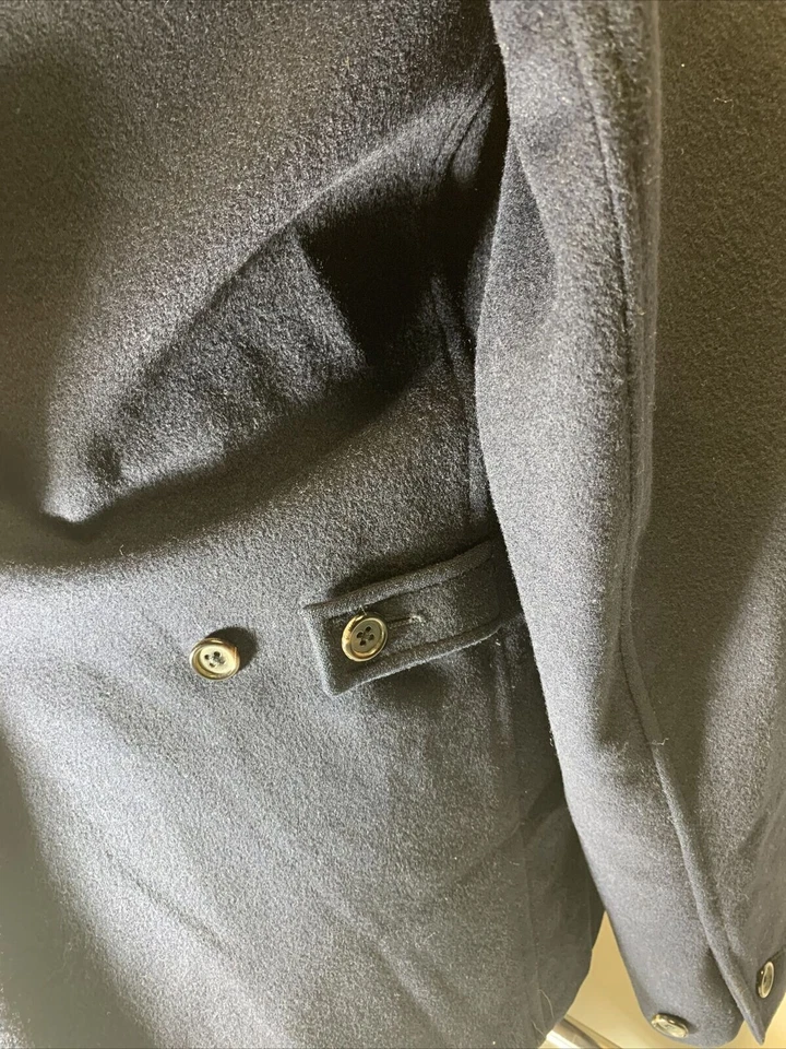 Ralph Lauren 紫色标签 1395 美元海军蓝羊毛拉链前夹克尺寸:M 上好 — 第 3/4 张图片