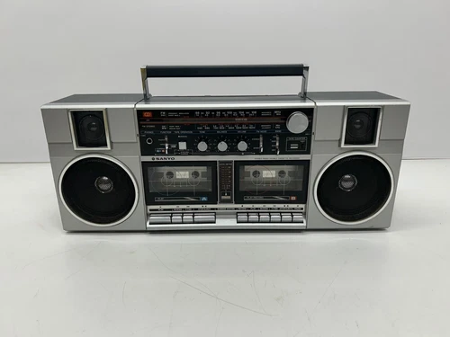 Vtg Sanyo Model M-W2K Boombox Radio Tape Deck As Is