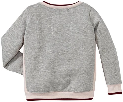 Vince Girls' Luxe Color Blocked Tunic, Heather Cloud/Pink Rose/Merlot, 5 - Image 2 of 2