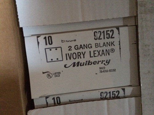 (10 piezas) Placa de pared Lexan irrompible marfil morera 2 bandas 92152 Endura - Imagen 3 de 3