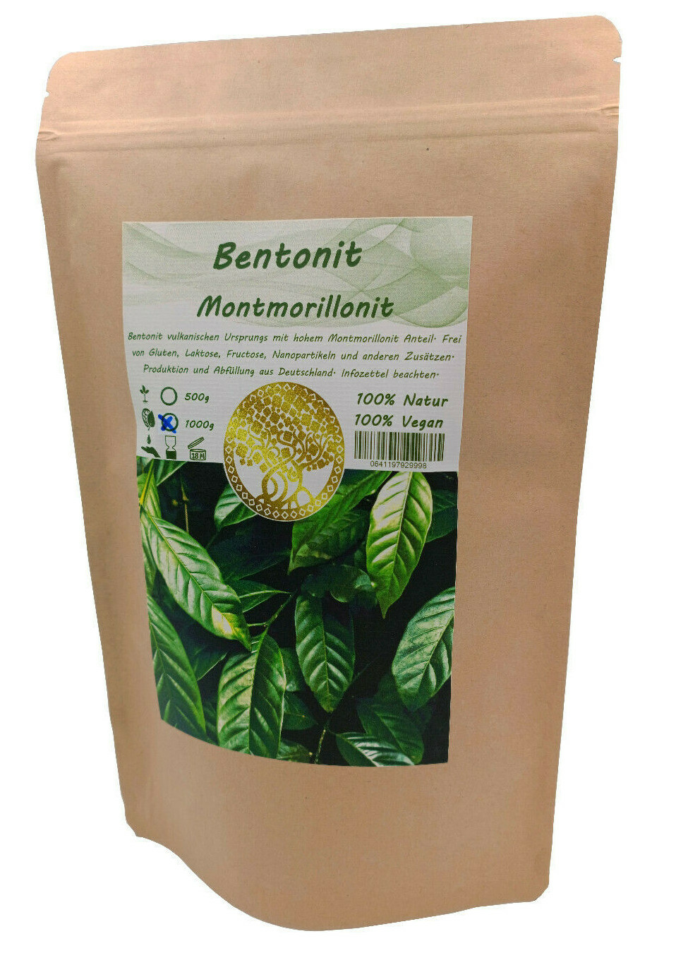 Bentonit Pulver 1000g | 100% natürlich | 90%Montmorillonit | Mineralerde |