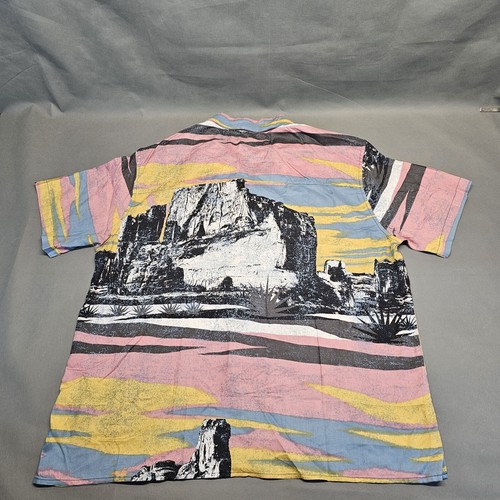 Y2K 90s Arizona Jean Co Desert Landscape AOP Button Shirt XL - Picture 3 of 7