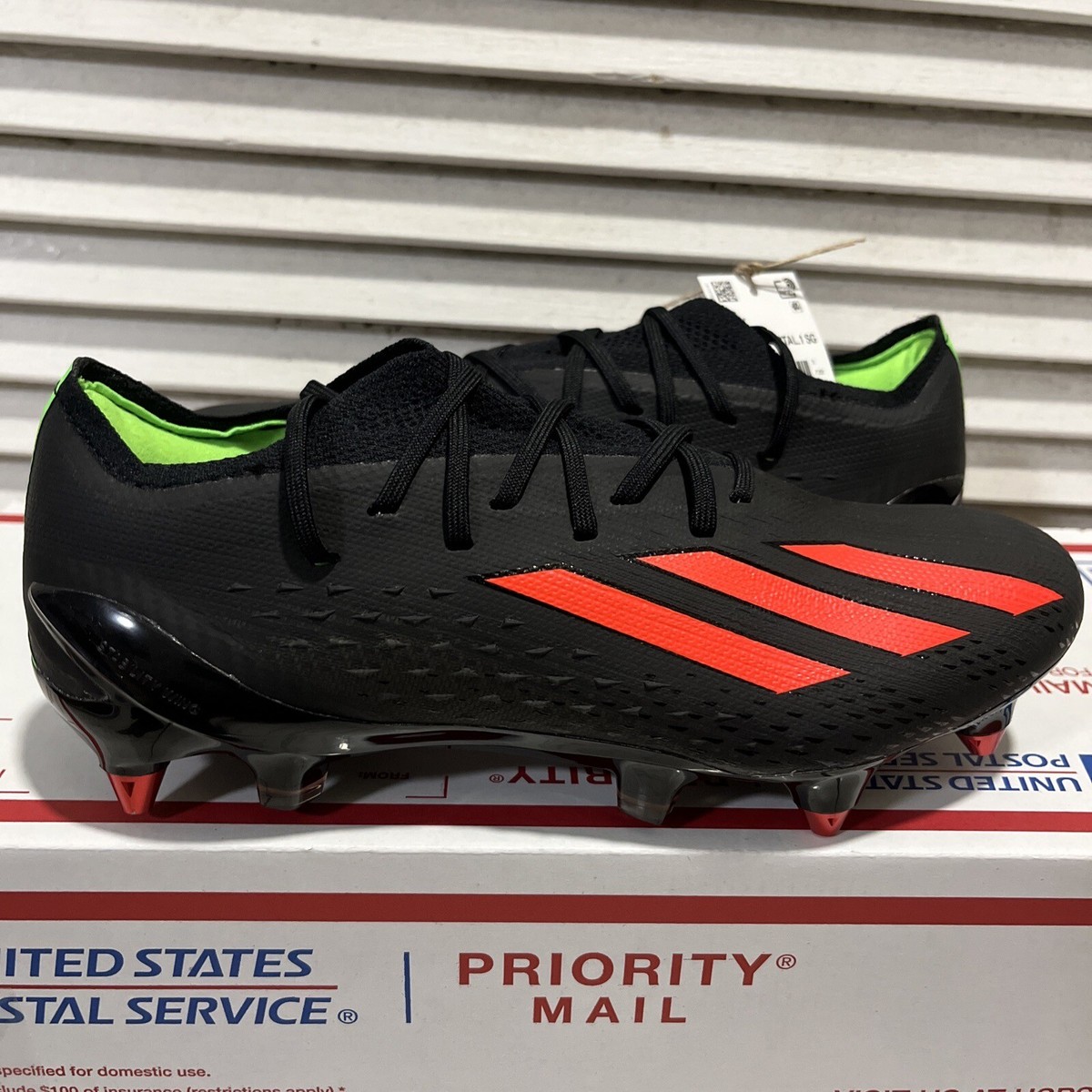 New Adidas X Speedportal.1 SG Soccer Cleats Black Men's Size New Adidas X Speedportal.1 SG Soccer Cleats Black Men's Size