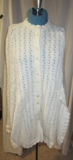 Vintage Rosanna Wintuk Knit Acrylic Poncho Cap White