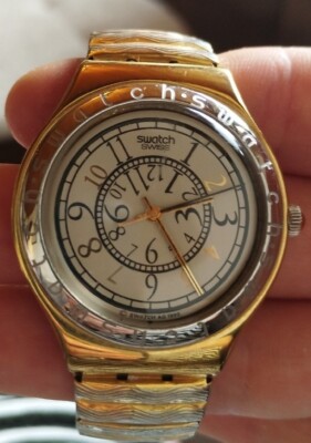 Swatch Irony Big Renverse 1993, gebraucht doppelte Zahlen | eBay