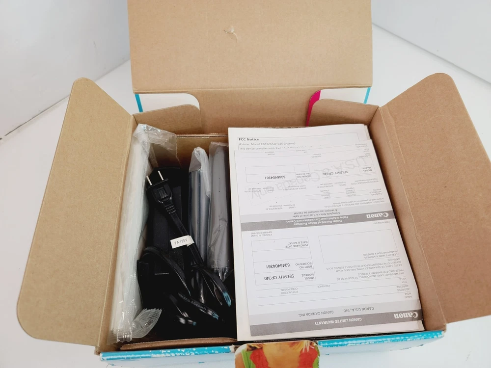 Canon SELPHY CP740 Compact Portable Photo Printer with AC Adapter CD Manual