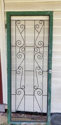 Wrought Iron Screen Door 50s To 70s Vintage Other Home