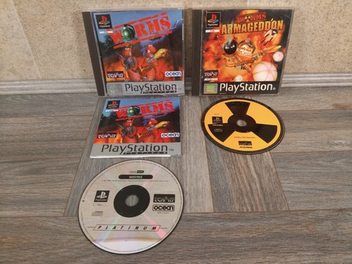 Pacchetto giochi Worms PS1 e Worms Armageddon PS1 e regione PAL funzionante