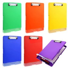 JIEYAO 6 Pcs Heavy Duty Plastic Storage, A4 Colorful Waterproof Clipboards Pen