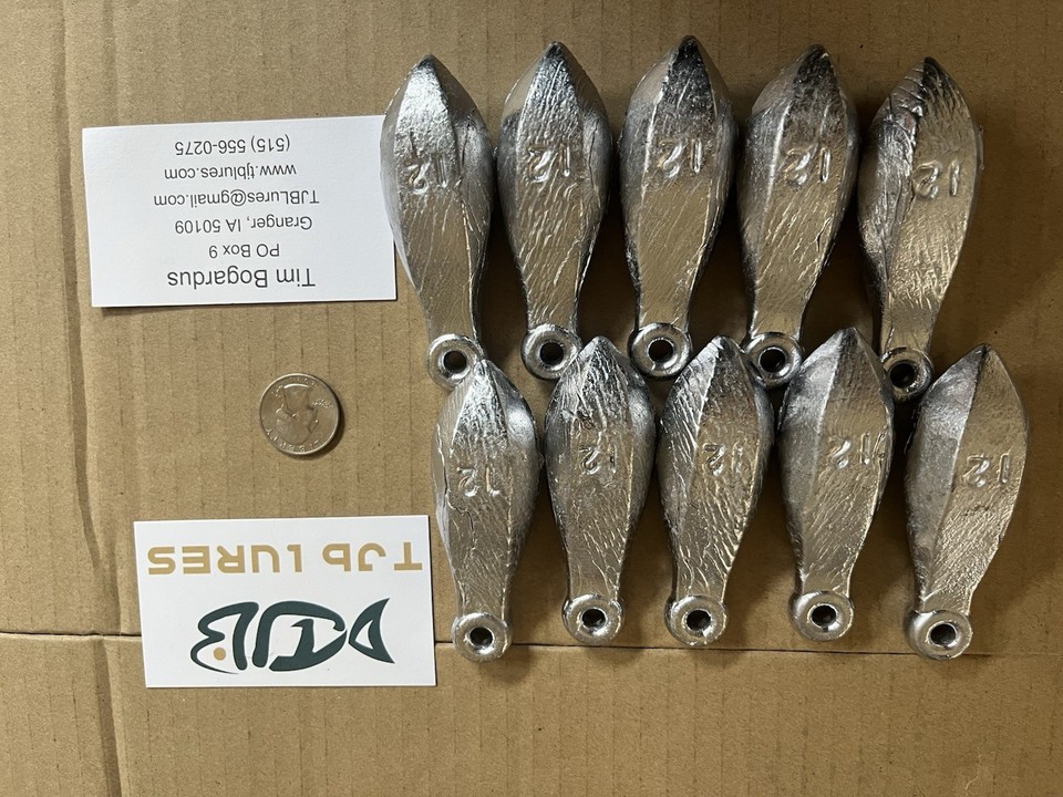 25 Coin River Fishing Sinkers Weights - 2oz, 3oz, or 4oz Free Shipping