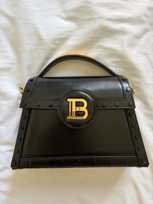 Balmain black small B-Buzz Dynasty leather shoulder bag