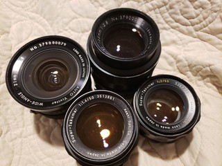 Vintage SLR Lenses Vivitar Asahi Lot Of 4 Wide Angle to Telephoto