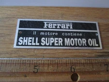 FERRARI OEM Engine Bay Motor Oil Data Plate Plaque 308 328 GTB GT4 GTS