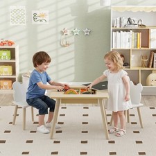 AIYAPLAY 3-Piece Toddler Table and Chairs Set for Nursery, Refurbished