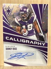 2024 Panini Phoenix International Stars Sidney Rice Calligraphy Auto #C-SRE 