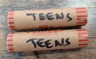 2x Rolls TEENS 1909-1919 Lincoln Wheat Cent/Penny 50x2=100 Coins Mixed Mint Mark