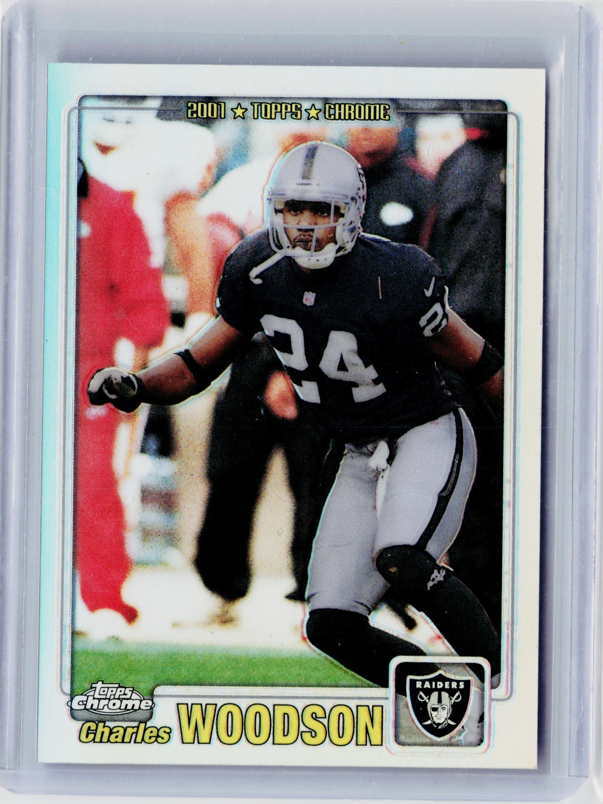 2001 TOPPS CHROME REFRACTOR #78 - CHARLES WOODSON #ED 343/999