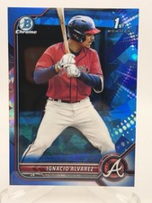 2022 Bowman Chrome Sapphire Ignacio Alvarez BDC-125 Blue Cracked Ice 1st Bowman