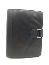 Kenneth Cole Daily Planner Folio Black Leather Day Runner Refills Business 10x8