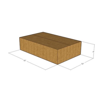 10 16x10x4 Kraft Brown Corrugated Shipping Boxes 32 ECT New