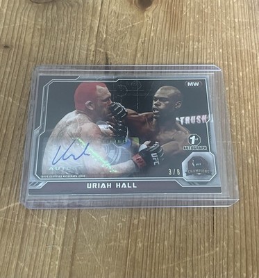 Uriah Hall Rookie 1st Auto Red 3/8 Card 2014 Topps UFC Champions Autograph Tuf