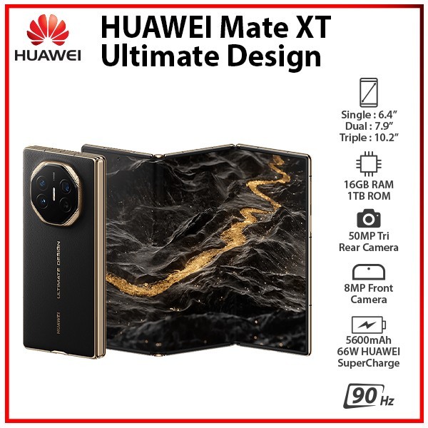 HUAWEI Mate XT 16GB/1TB グローバル版ブラック HUAWEI Mate XT 16GB+1TB ULTIMATE DESIGN Black