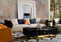 Ledersofa Designer Couch Polster Sofa Couchen Viersitzer MöBel Wohnzimmer Holz
