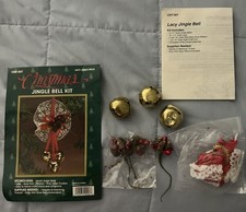 Vintage Christmas Lacy Jingle Bell Ornament Craft Kit New