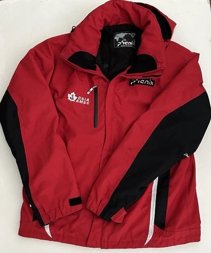 Phenix EX-191 Insulated Ski Jacket Men's XL Red Black CSIA Hooded Snow Coat video thumbnail