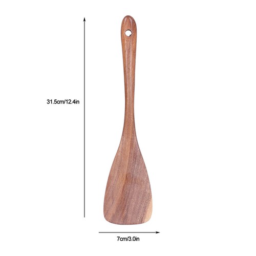 (7PCS)Wooden Spatula Spoon Set Kitchenware Utensil Nonstick Mixing Spatula - Imagen 8 de 24