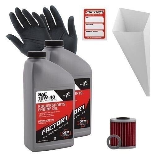 Factory Racing Parts 10W40 2 QT Oil Change Kit For Kawasaki