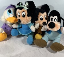 Lot of 4 Vintage Disney Mickey's Christmas Carol Plush Collectibles 1980s