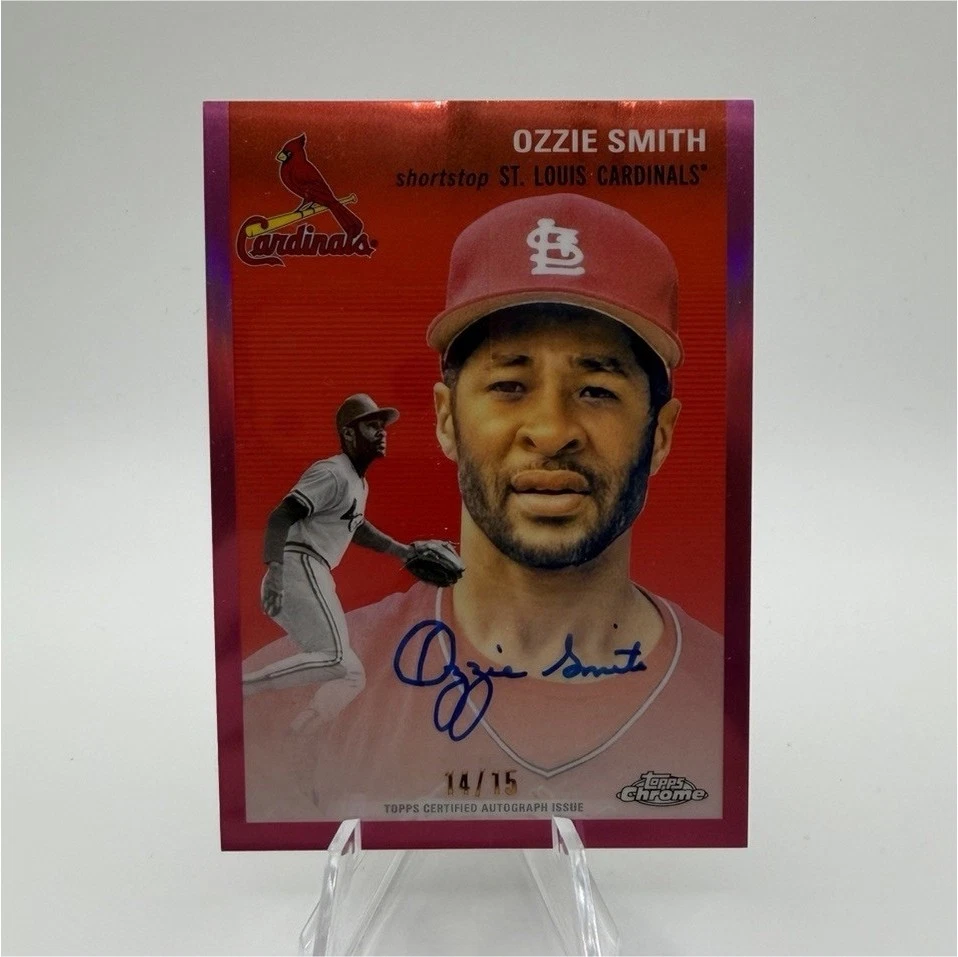 Topps Ozzie Smith Baseball Original Autographed Sports Trading