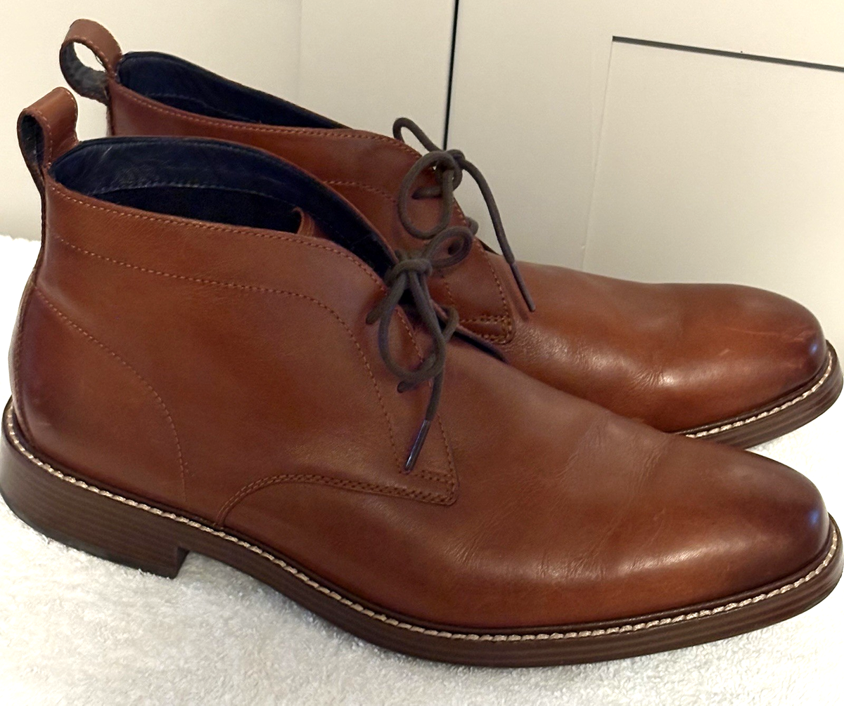 Cole Haan Chukka Boots Brown Leather C28099 Men 10.5 M Lace 