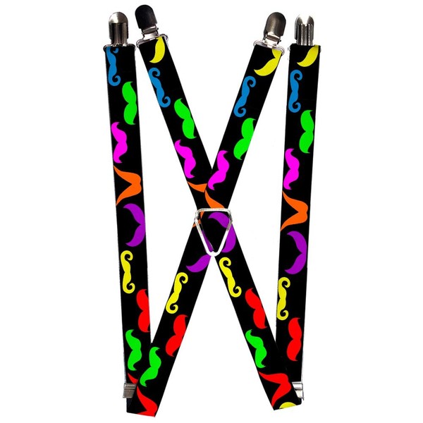 `Suspenders - 1.0`` - Mustaches Black/Multi Color` (Us Import) Acc Neu-image
