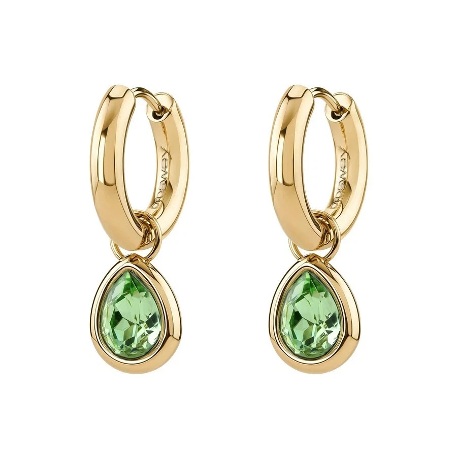 Brosway Orecchino Singolo A Cerchio In Acciaio 316L Oro Rosa E Cristallo, Collezione CHAKRA, 12 Mm, BHKE038