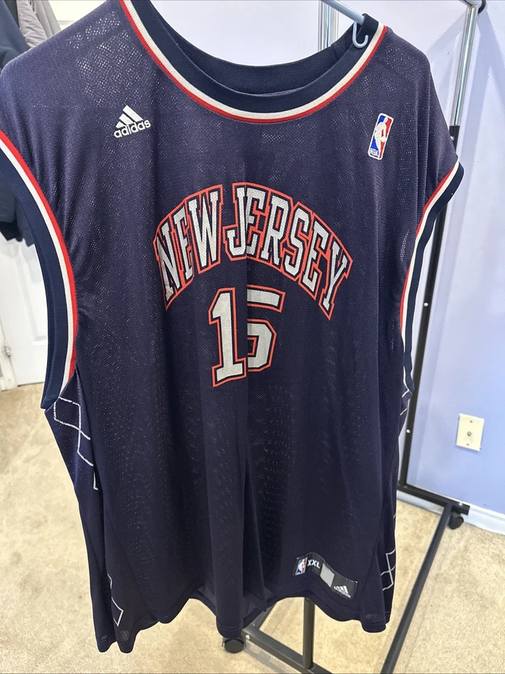 Camiseta Adidas NBA Vince Carter #15 New Jersey Nets XXL Road Blue NJ VC Foto 2 de 4