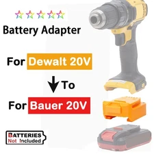 Adapter Converter For Bauer 20V Battery to for Dewalt 20V Li-ion Tools Connector