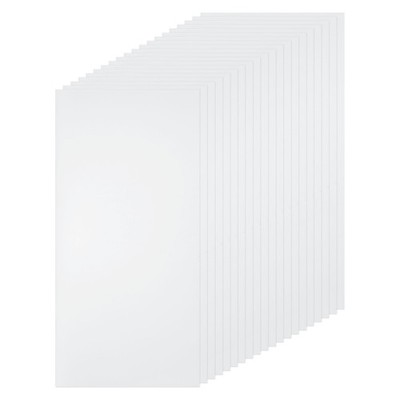 20pcs Clear Plastic Sheet 8''x4''x0.01'' Transparent Flexible PVC Sheet Panels